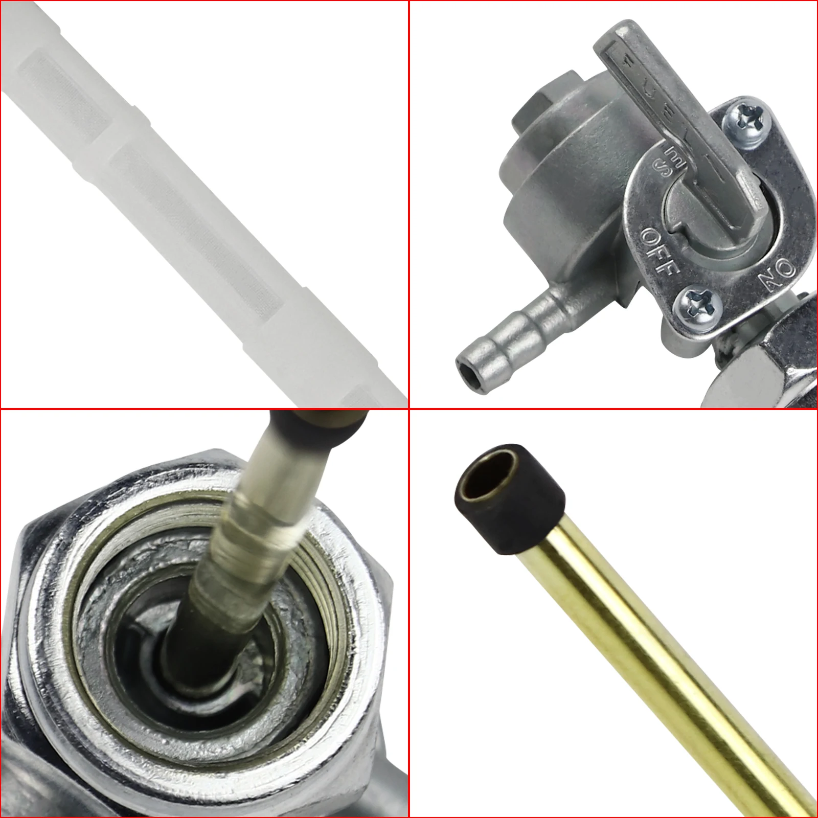 Ymiko Valvola Rubinetto Benzina Per Moto CB350 CB400 CB750 CB900 CX500 | In Alluminio