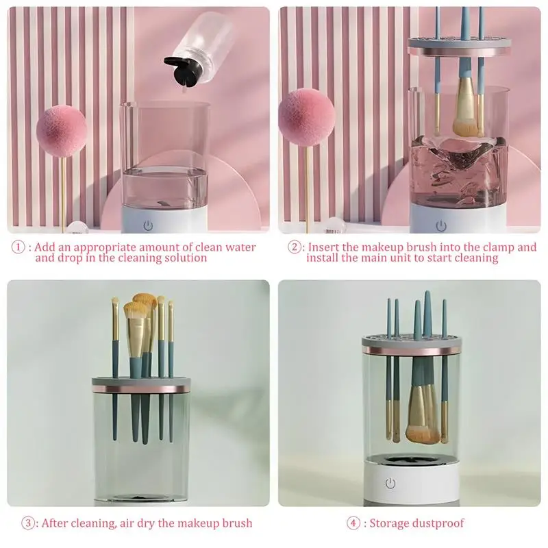 Automatic Makeup Brush Cleaner Machine for Deep Cleaning