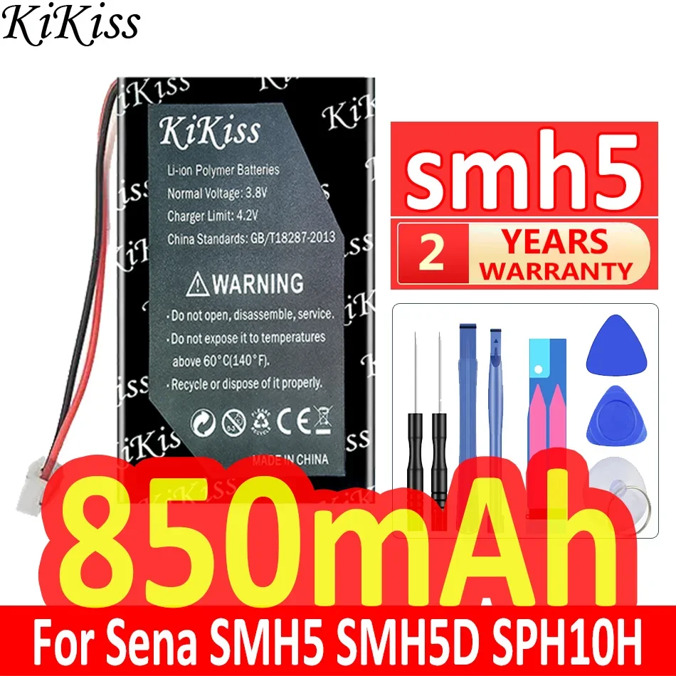 Batteria Potente Kikiss Da 850Mah Per Auricolare Bluetooth Sena Smh5 Smh5D Sph10H