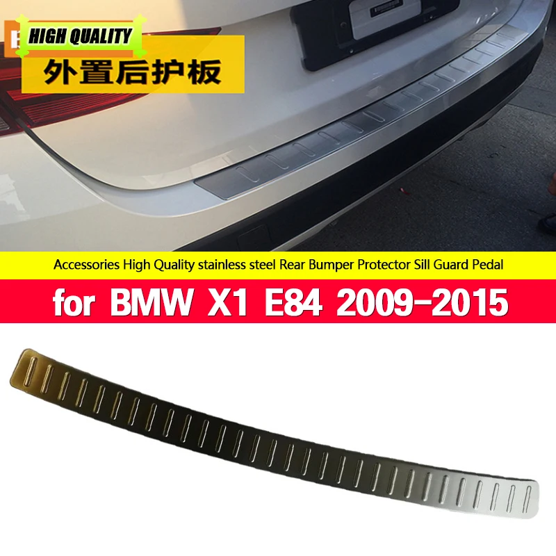 

Rear Bumper Protector Sill Trunk Rear Guard Tread Plate Cover Trim Fit for BMW X1 E84 2009 2010 2011 2012 2013 2014 2015