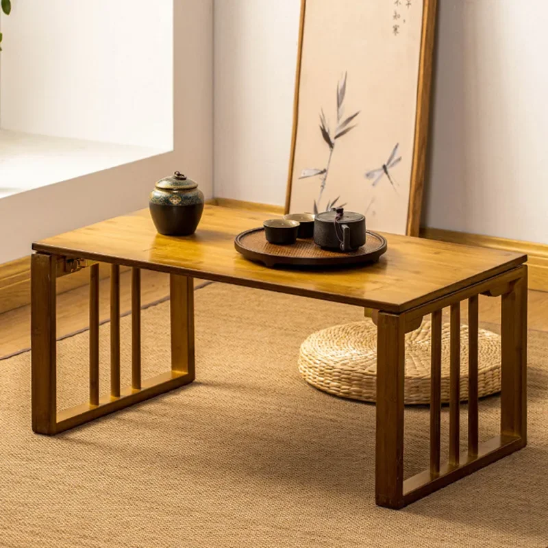 Multi-function Folding Tea Table Small Family Living Room Dining Tables New Chinese Style Bay Window Low Table Home Furniture