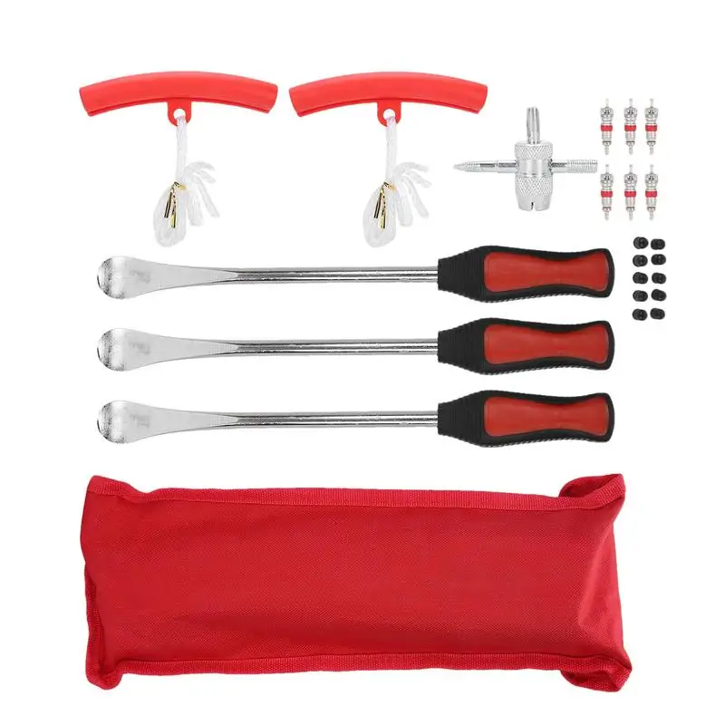 

Инструмент для рычага шин мотоцикла, 22 шт., сердечники клапанов для велосипеда, портативная крышка клапана для электрического транспортного средства, профессиональные инструменты для ремонта шин