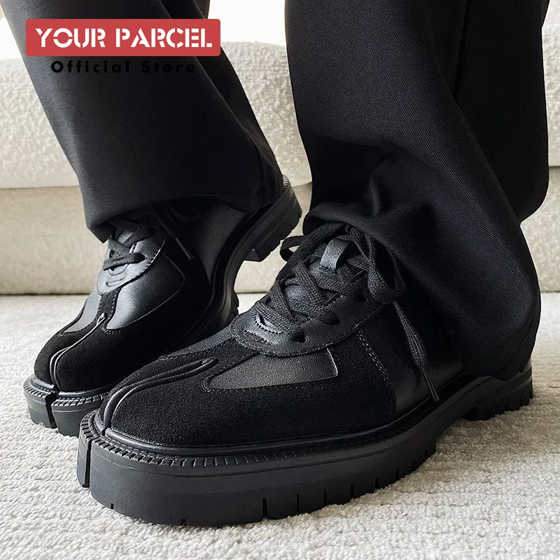 Tabi shoes men's and women's leather casual sports shoes lace up unisex suede low top comfortable and niche design casual shoes sports shoes casual sneakers leather shoes fashion sneakers running sneakers