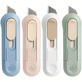 Nusign Portable Paper Cutter Mini Cutting Knife 4 Colors Envelop Box Opener Easy Carry Cutters Knife Stationery