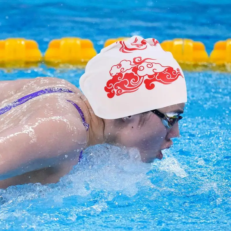 Lot De 2 Bonnets De Bain Unisexes En Silicone - Pour Cheveux Courts Et Longs - Avec Bouchons