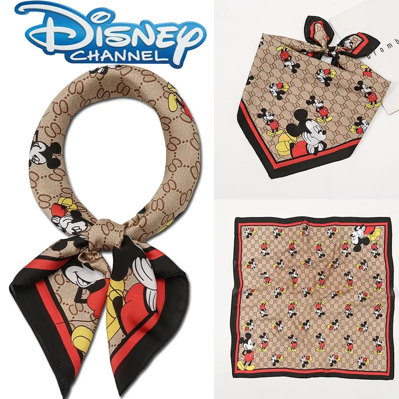 New Disney Silk Scarf Mickey Mouse Fashion Creative Ladies