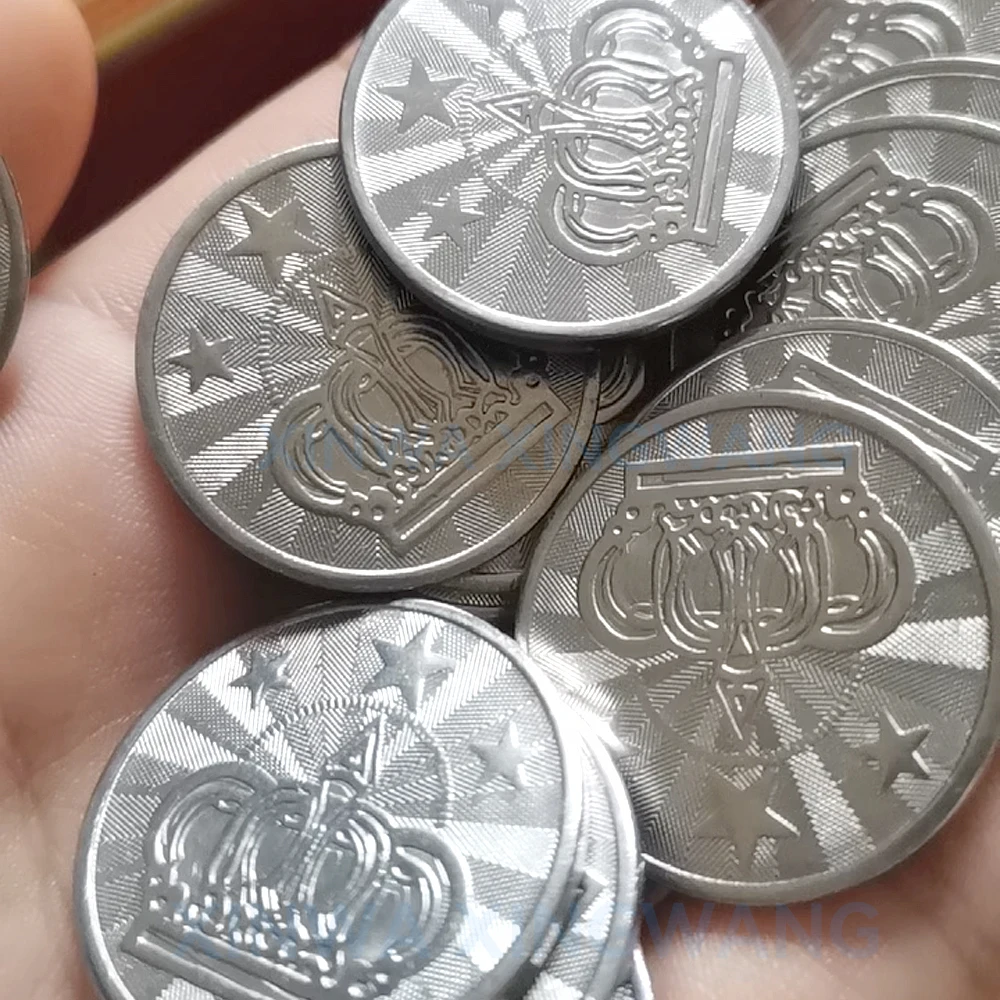 100PCS Coins Tokens Stainless Steel Collect Medals For Arcade Game Crane Claw Vending Machine Car Washing Pinball Parts