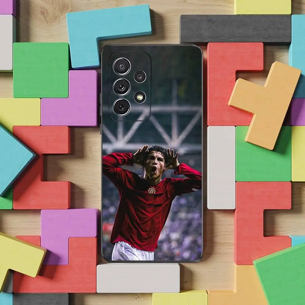 CR7 Football Icon Soft Silicone Phone Case – Black Cover