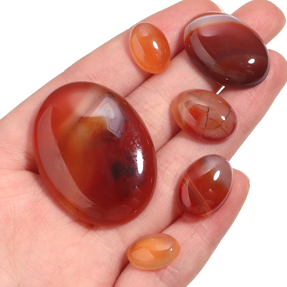 Natural Stone Oval Cabochon Beads