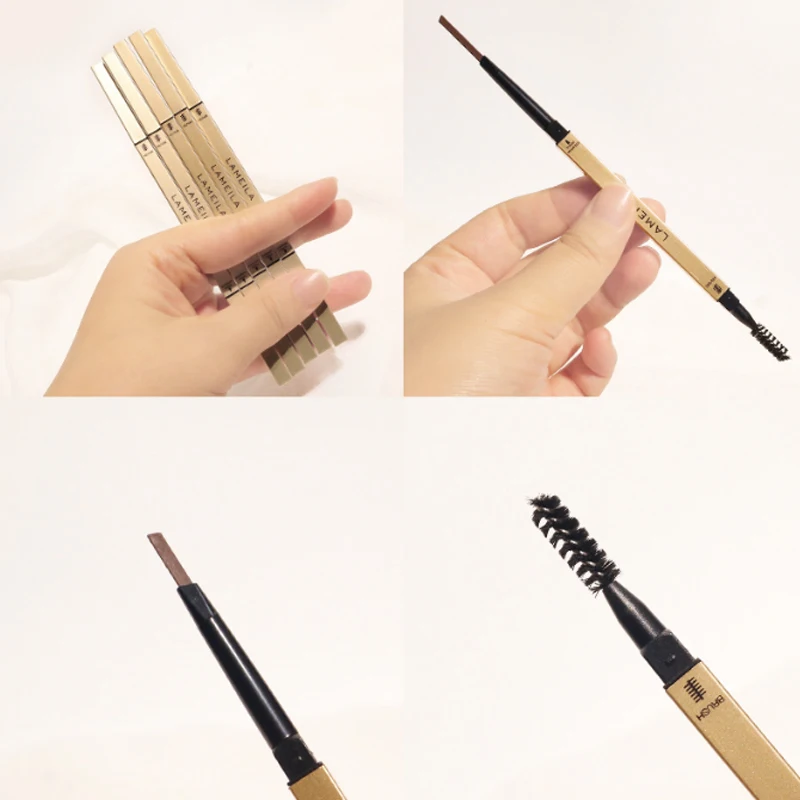 Waterproof Matte Eyebrow Pencil With Brush Long Lasting Tint_voghion.com