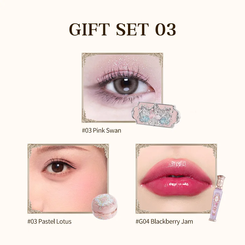 Flower Knows Christmas gift box includes eye shadow + blush + lip gloss
