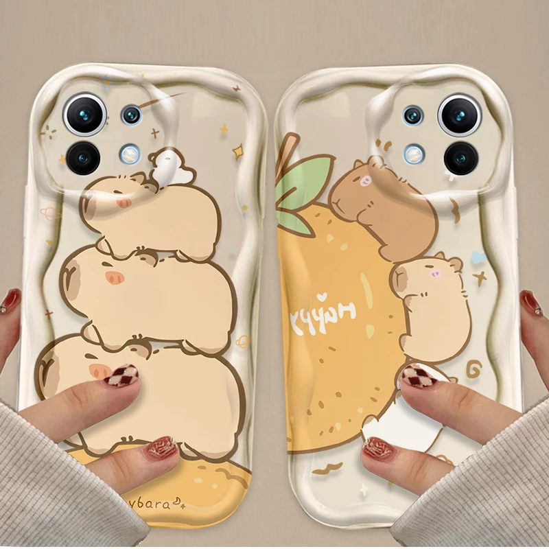 Cartoon Cute Capybara Protective Phone Case