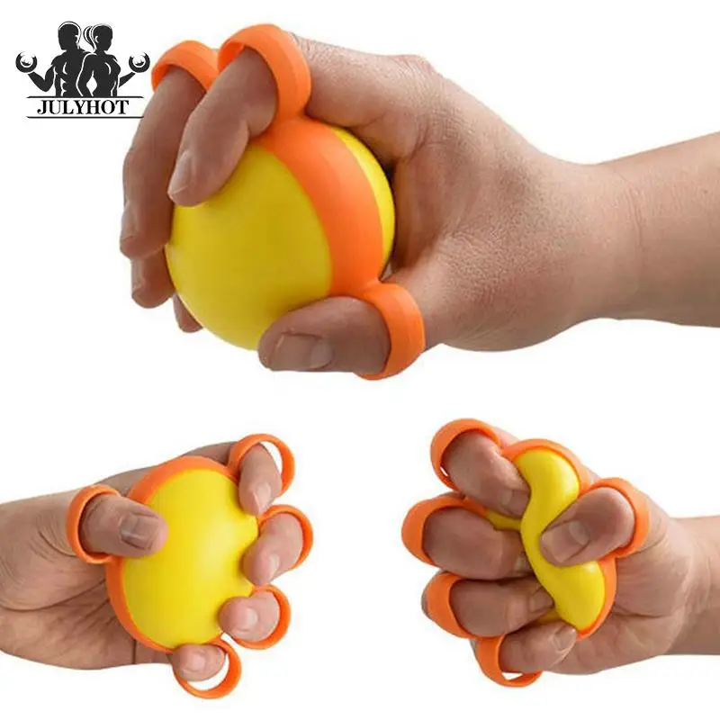 1Pc Exercise Ball Hand Finger Strength Circle Grip Device Finger Grip Ball Massage Rehabilitation Training For Elderly