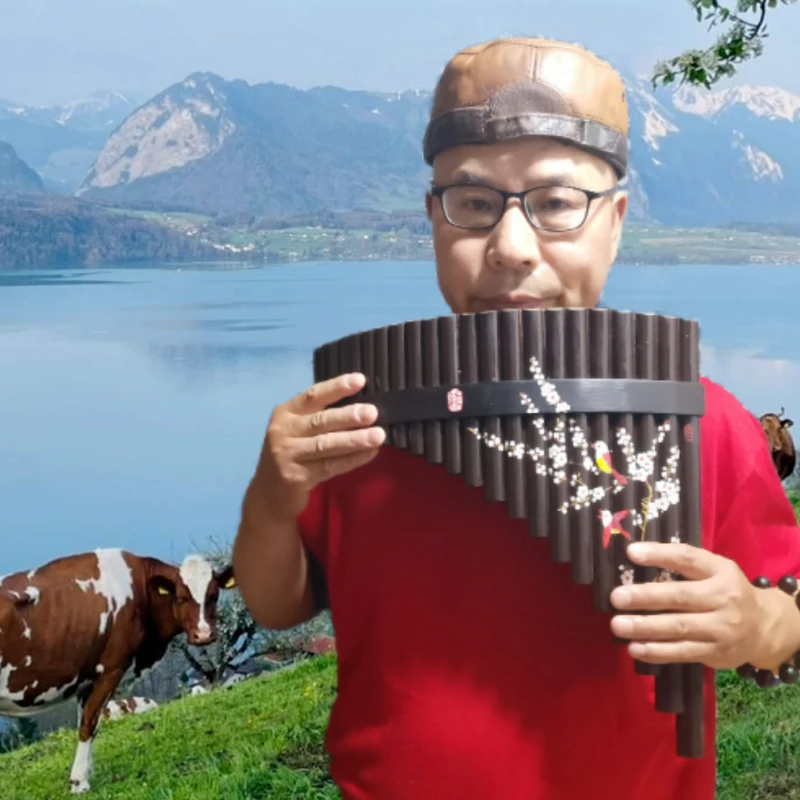 22 Pipes Pan Flute Transverse Bamboo Flute Professional Musical Instruments China Accesories Vertical Flute Accesories Egypt