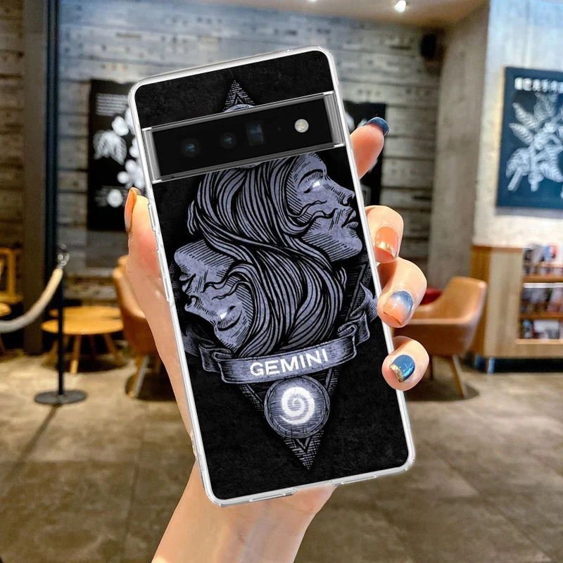 Zodiac Clear Phone Case - Aries, Leo, Libra, Pisces, Virgo, Capricorn Design