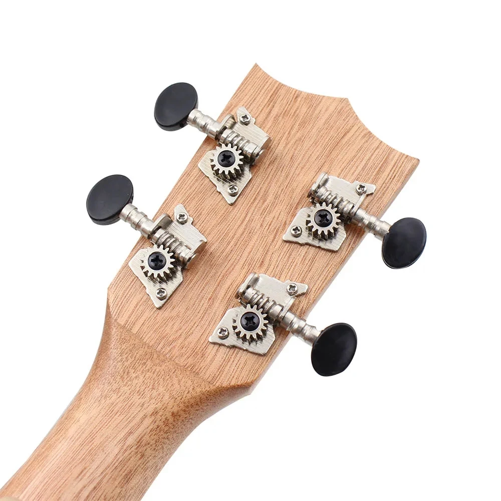 21-Zoll-Ukulele, hawaiianische Gitarre, Sapele, Guitarra, Sonnenblumen-Ukulele, 4 Saiten, Ukulele mit Stimmgurt, Capo-Saiten-Zubehör – Detail 5