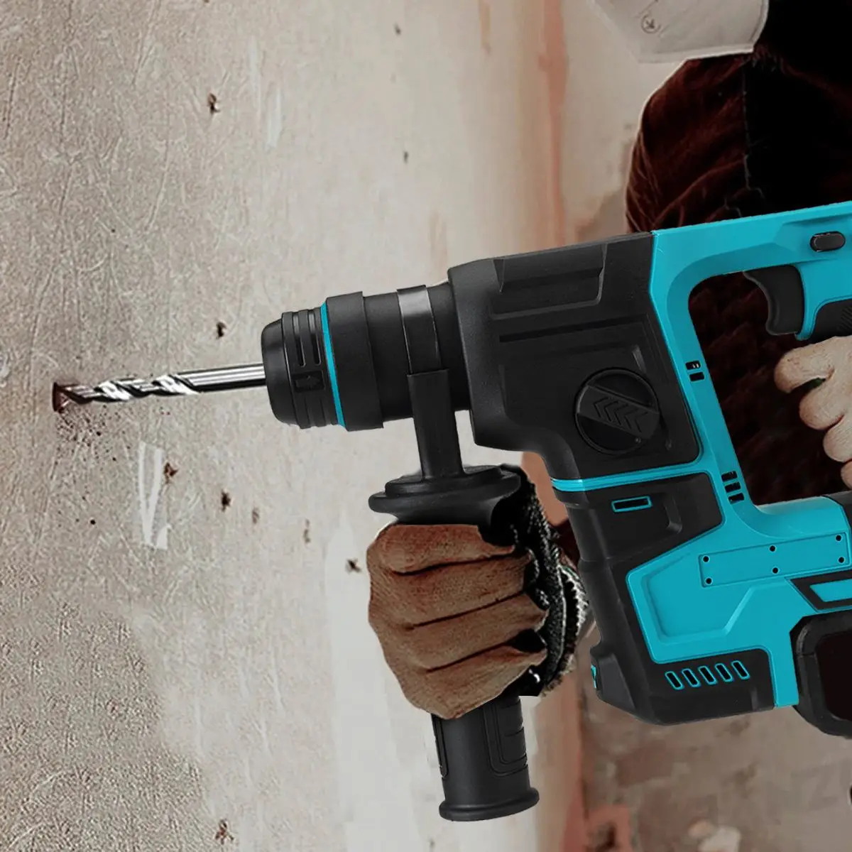 26mm Brushless Electric Impact Hammer Cordless Hammer Drill Steel Concrete Wood Drilling Chiseling For Makita 18V Battery 2