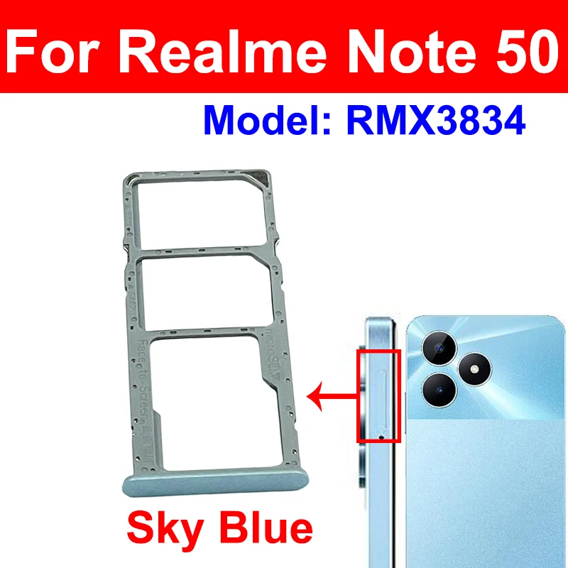 For Realme Note 50 RMX3834 SIM Card Tray Sim Card Holder