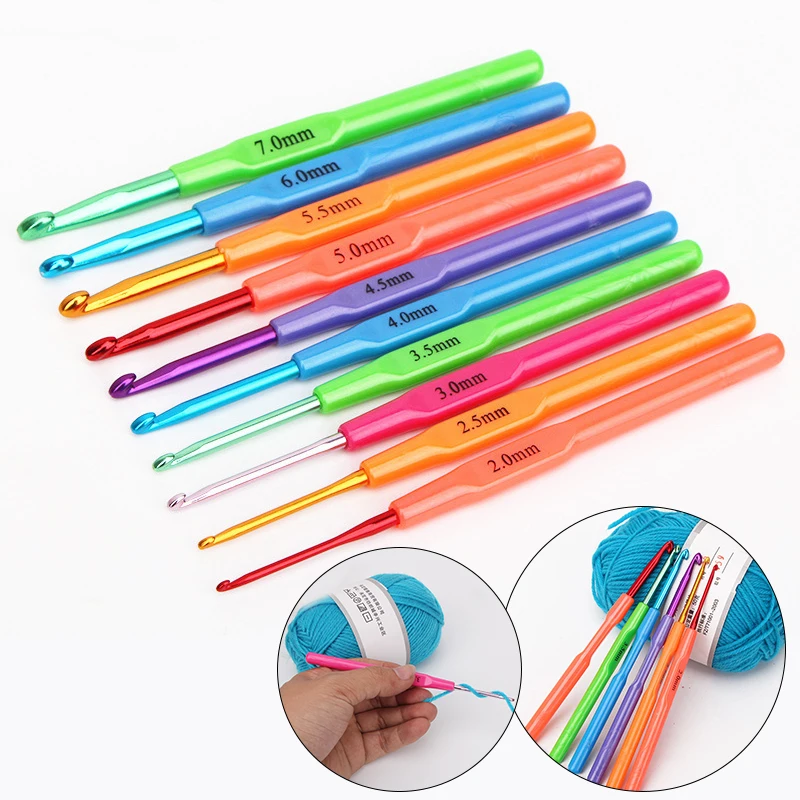 8Pcs Colorful Mix Size 2.5mm-6mm Crochet Hook Knit Weave Yarn