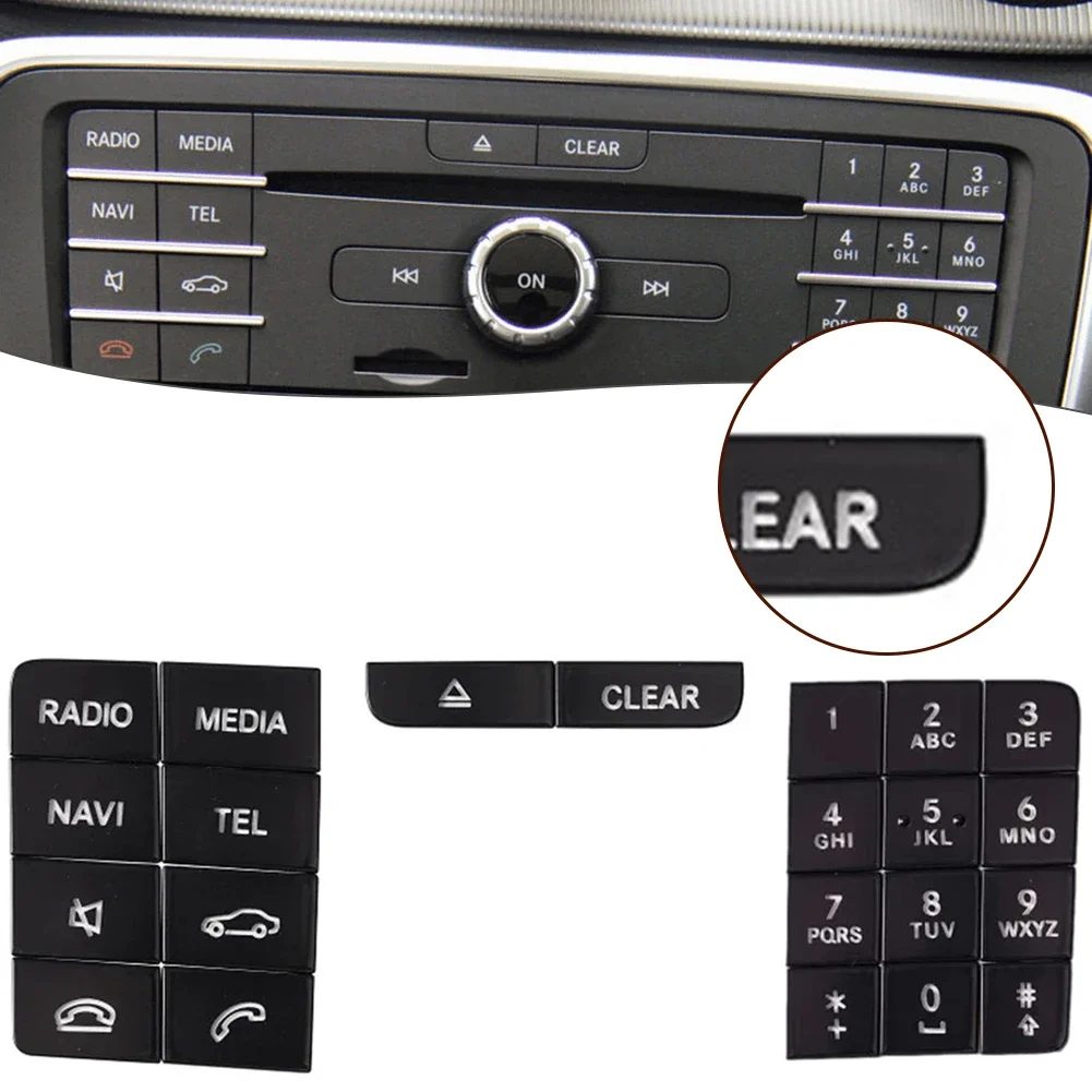 

For Mercedes Center Console CD Panel Multimedia Button Trim ABS For Mercedes CLS W218 2014-2017 GLA X156 2013-2016