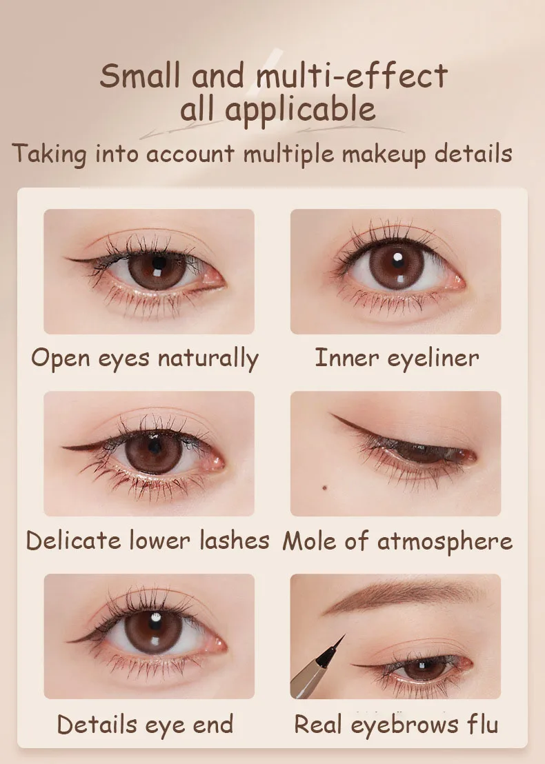 Judydoll New Black Liquid Eyeliner Pencil Waterproof 24 Hours Long Lasting Eye Makeup Smooth Superfine Eye Liner Pen 4