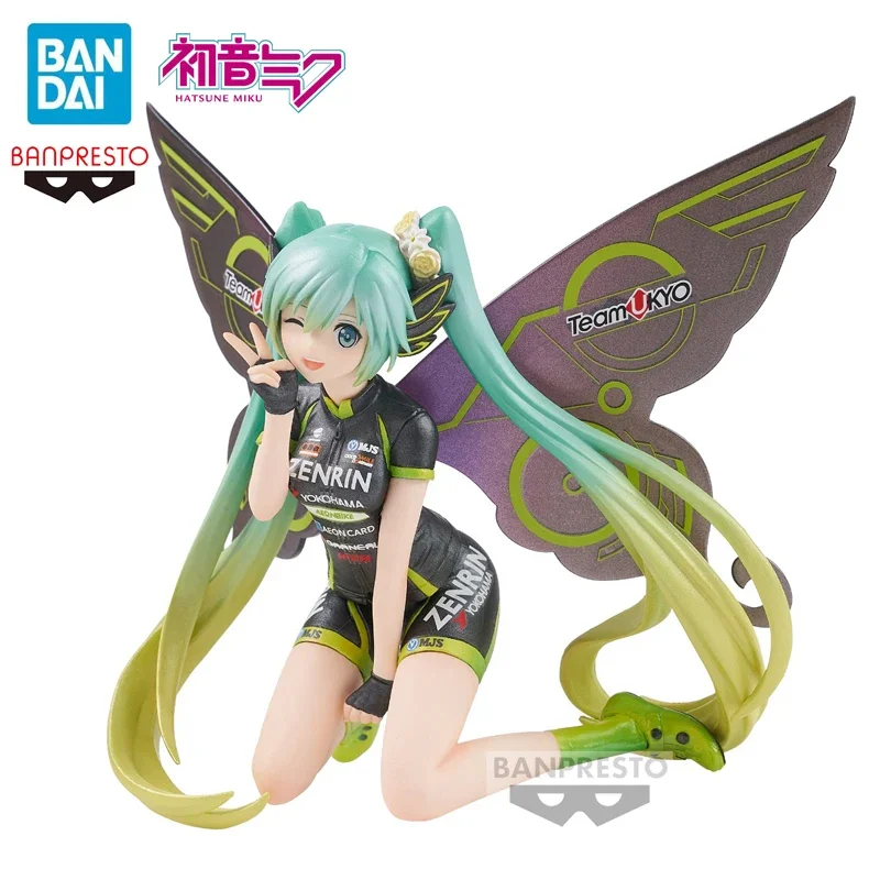 

BANDAI 2024 в наличии Оригинальная фигурка Banpresto Vocaloid Hatsune Miku летопичный гонок Miku аниме экшн-фигурка модель игрушки подарок
