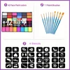 42 Colors Water Soluble Face Body Painting Set UV Neon Glitter Face Paint Art Halloween and Christmas Party Body Paint Makeup 2