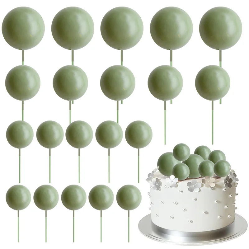 20 יחידות כדורי עוגה צבעוניים מיני בלונים הכנסת קאפקייק לחתונה יומולדת מסיבת עוגה DIY קישוט למסיבת תינוקות