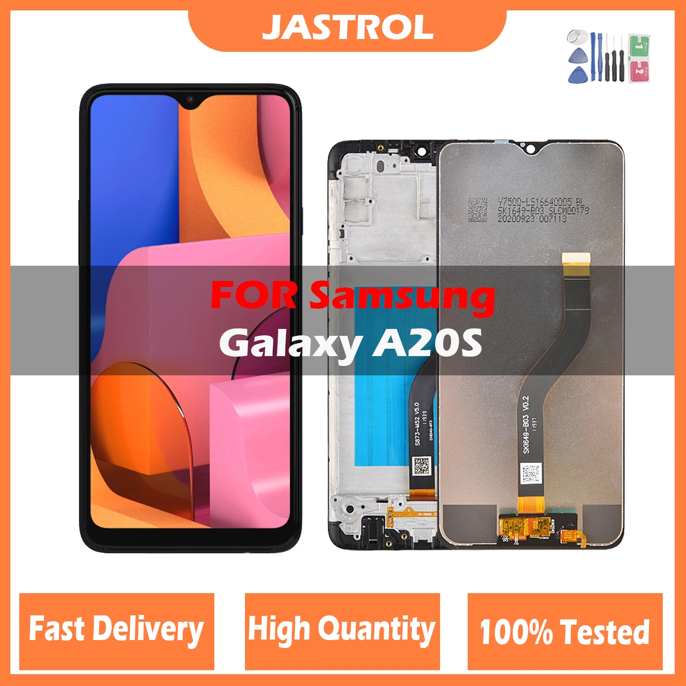 Lcd Da 6.5 "Per Samsung Galaxy A20S A207 A2070 Sm-A207F Display Lcd Sostituzione Dello Schermo Digitizer Assembly Con Cornice