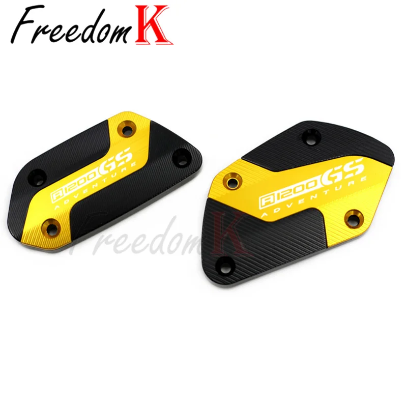 Premium Aluminum Front Clutch & Brake Fluid Reservoir Cap Cover for Adventure Motorcycles