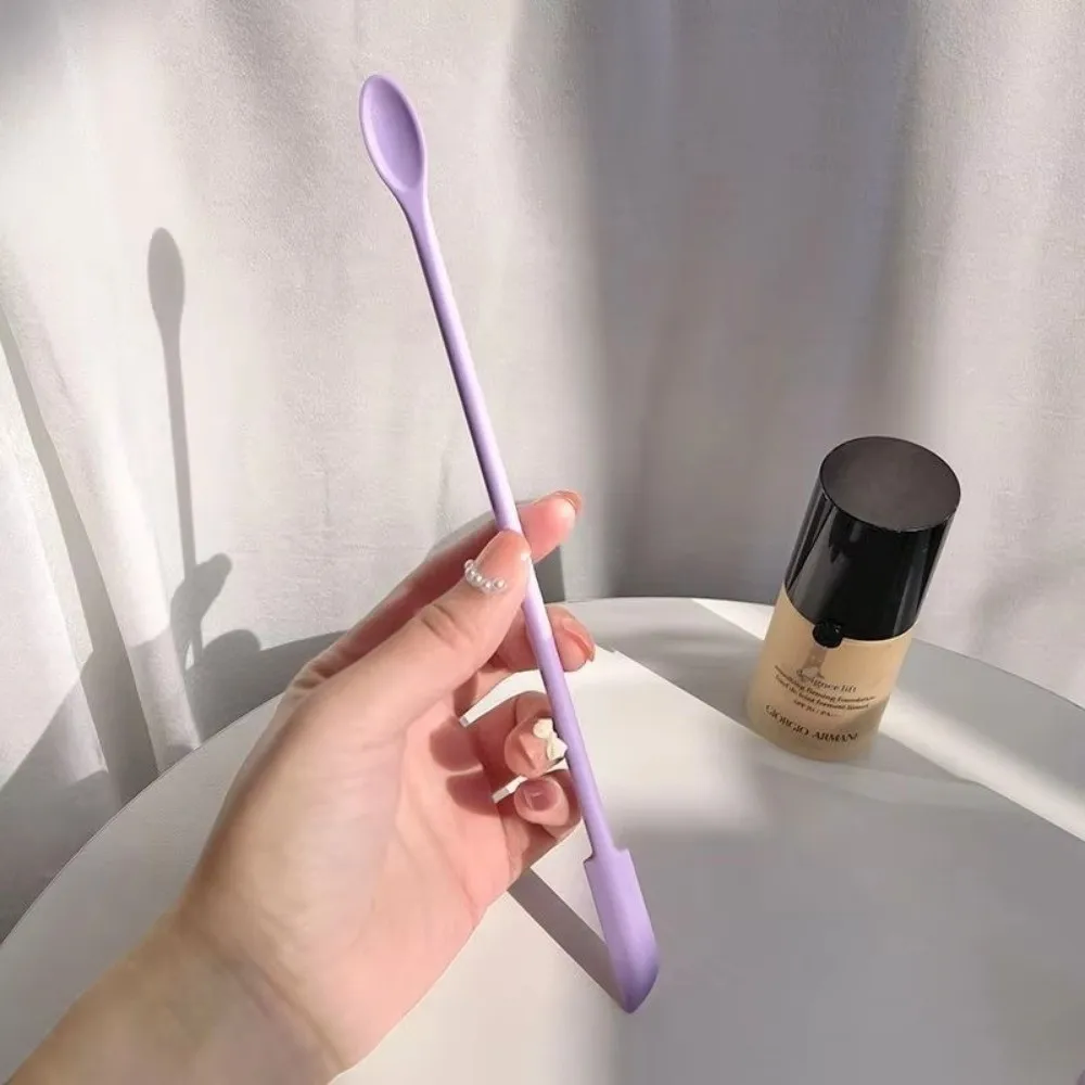 3pcs 휴대용 미니 실리콘 스크레이퍼 더블 헤드 소프트 화장품 파기 스푼 길어..