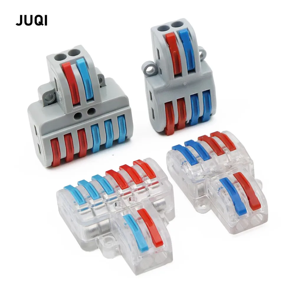 

1/ 5/10pcs SPL-42/62 transparent Mini Fast Wire Connector Universal Wiring Cable Connector Push-in Conductor Terminal Block