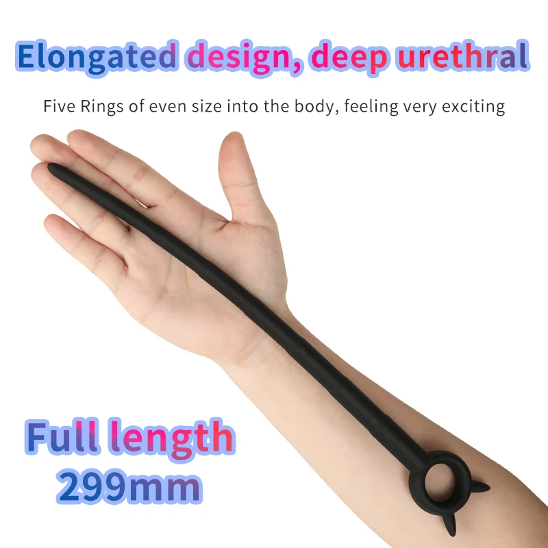 Silicone Urethral Dilator Bamboo Joint Urethral Catheter Dilator With Pull Ring Horse Eye Irritation Adult Sex Toys Men Gay Insertion Penis Plugs
