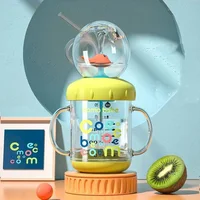 220ML Kid Water Glass Learning Cup Portable Drinking Bottle Whale Water Spray Cup Outdoor Water Cup Straw Feed Water Bottle Gift 1