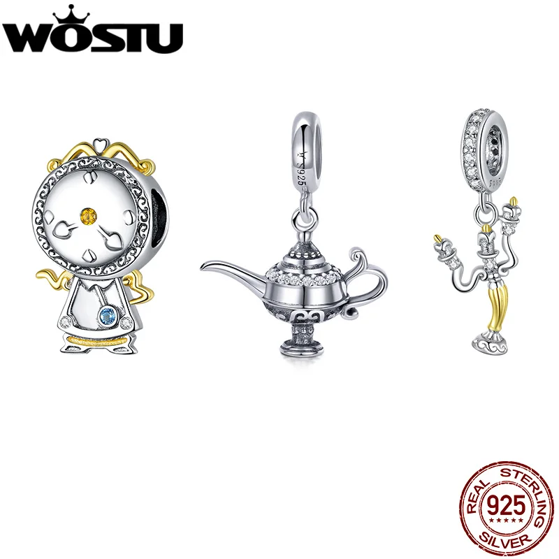 WOSTU 뜨거운 판매  Colock 펜던트 매직 매달려 매력에 맞게 원래 팔찌 & 목걸이 파인 쥬얼리 선물
