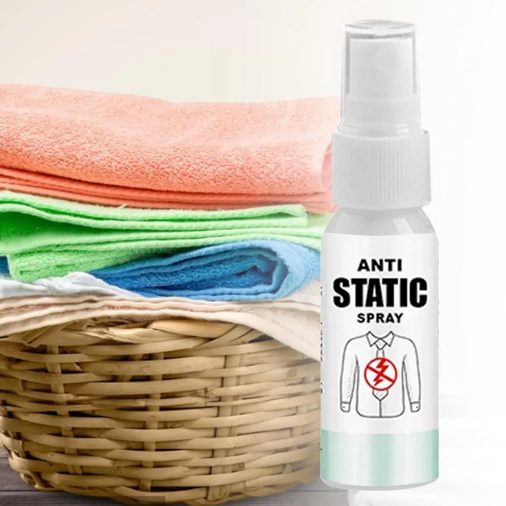 30/100Ml Static Guard Spray for Clothes Anti Static Cling Laundry Wrinkle Release Spray Remover Fabric Refresher