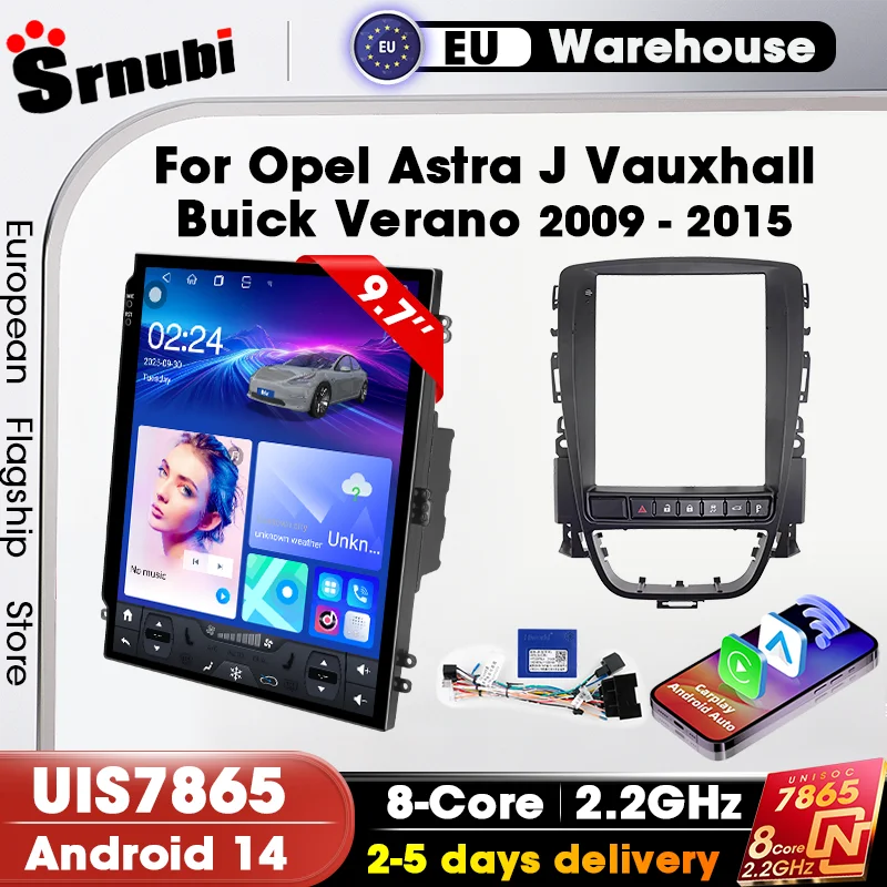 Carplay de 9.7'' para Opel Astra J Vauxhall Buick Verano 2009-2015, Sistema Multimedia Android Auto para Automóvil, Sistemas Inteligentes de Navegación Estéreo 1