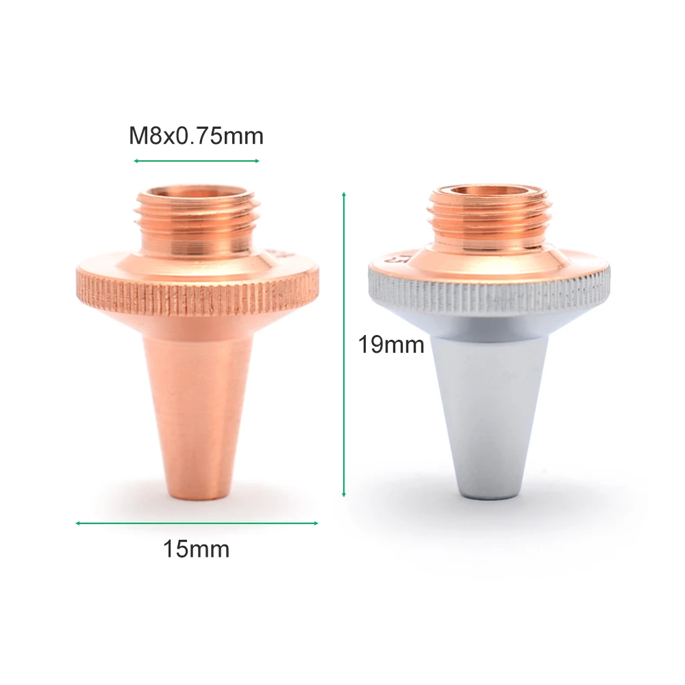Laser Nozzle D15 H19 M8mm Raytools 3D Fiber Metal Cutting Head BT210S BM111 BM112 BM109 for laser machine spare parts