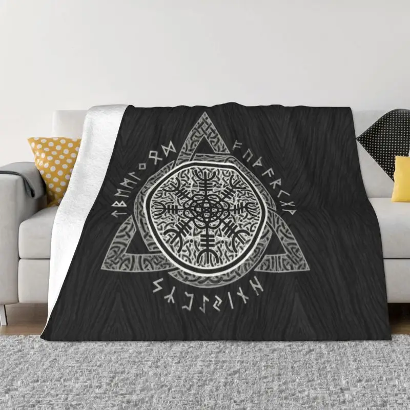 

The Helm Of Awe Blanket Soft Fleece Spring Autumn Warm Flannel Vikings TV Show Throw Blankets for Sofa Travel Bedroom Bedspread