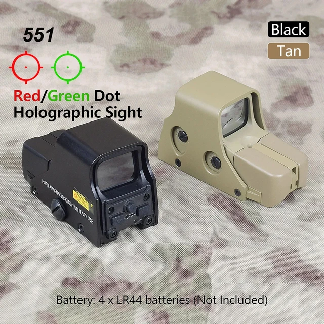 E-Tactical 556 558 Red Green Dot Holographic Sight Scope Hunting Red Dot  Reflex