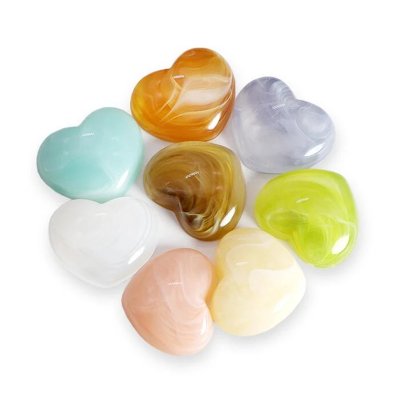 

10Pcs/Lot New Creative Heart Acrylic Beads Loose Bead Charm Connectors Diy Earrings Jewelry Making Resin Acessories