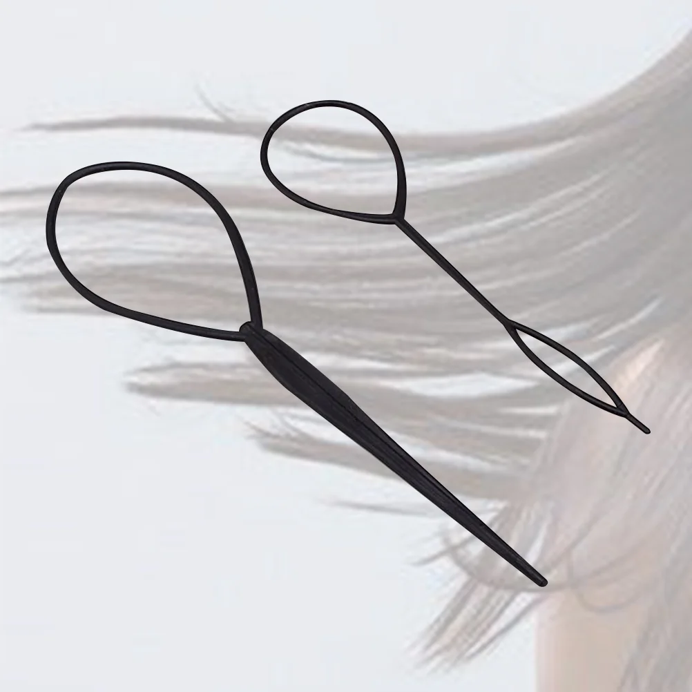 2Pcs SpiralTopper AccessoriesWeave ChildPullTool BraidingTools ElasticDIY Hairstyle PartyBanquet Hairdressing