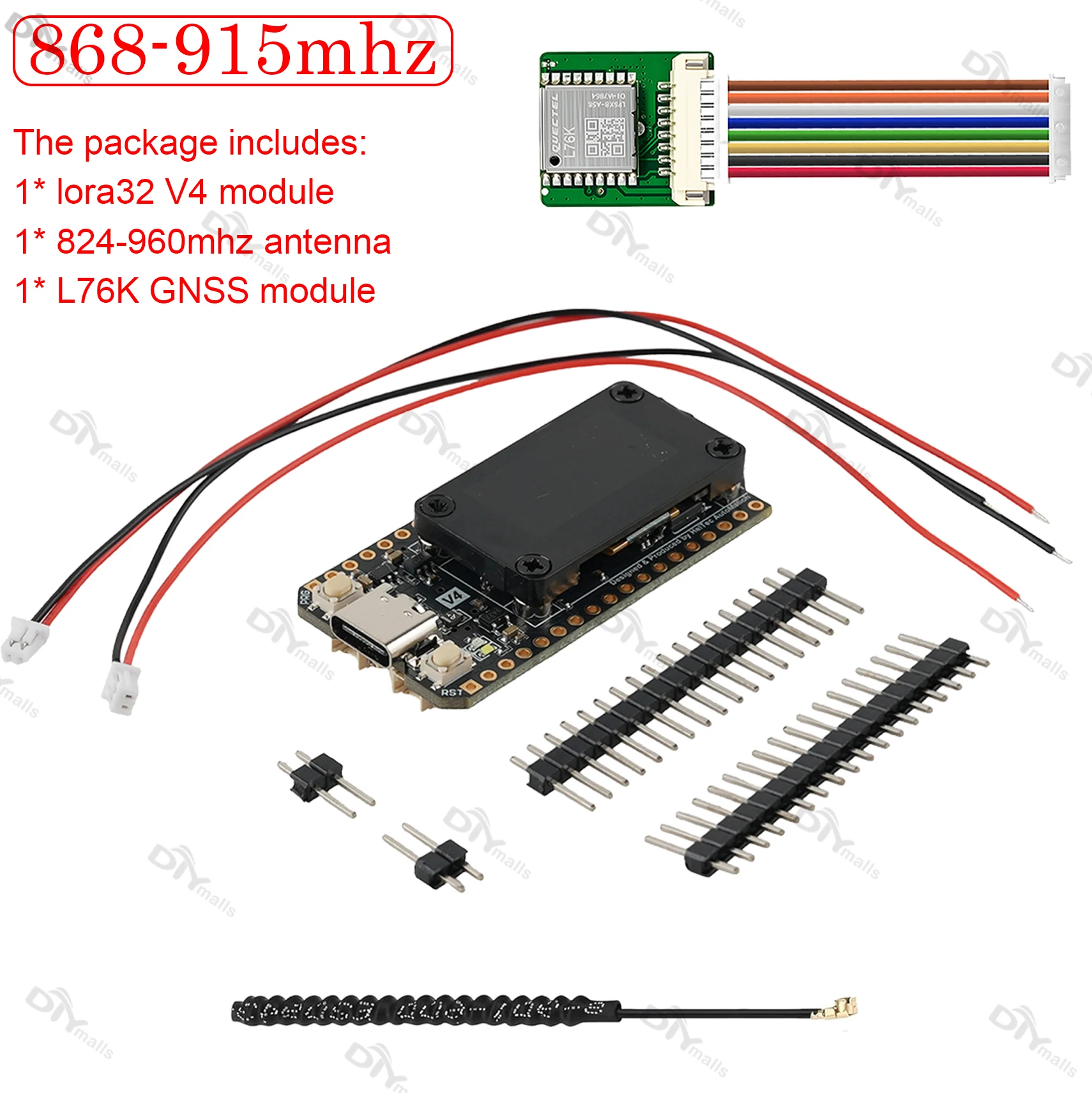 LilyGO T3-S3 LoRa 2.4GHz - ESP32-S3 - SX1280 Met PA - 0.96 Inch OLED Display Pinout 1200x1200w
