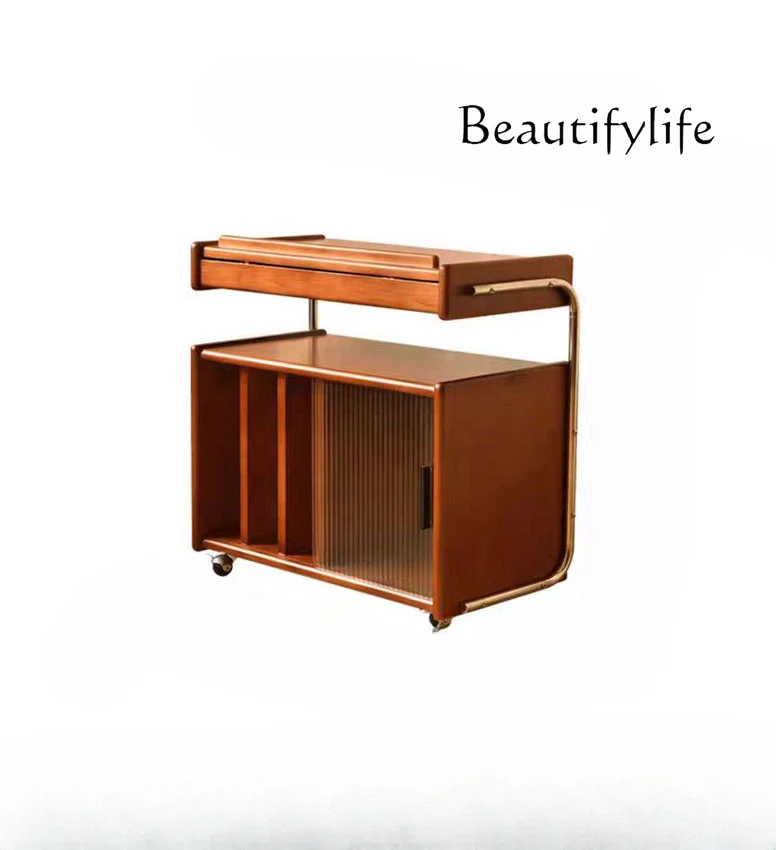 

Antique Style Solid Wood Magazine Cabinet Storage Cabinet Living Room Storage Bookshelf Retro Side Table Bedside Table