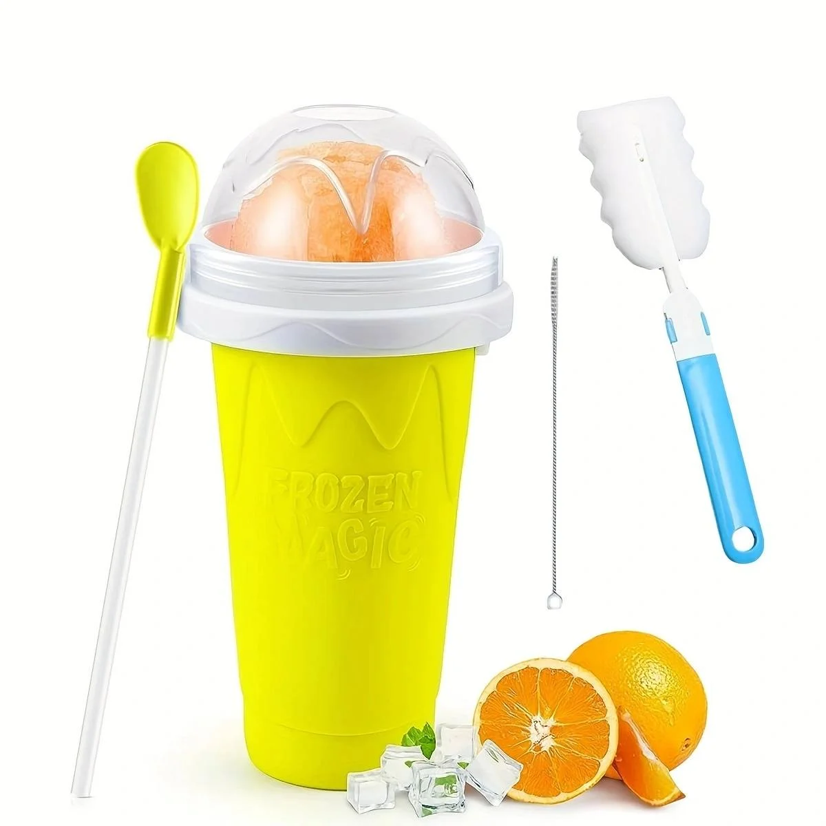 Shake Smoothies Cup Ice Cream Maker Quick-Frozen Silicone Squeeze Cup DIY Juice Milkshake Water Bottle Cooling Sand Home