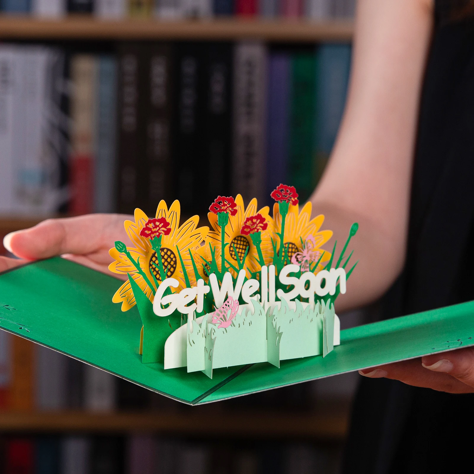 3D Get Well Soon Pop-up Card Sympathy Greeting Card greeting cards