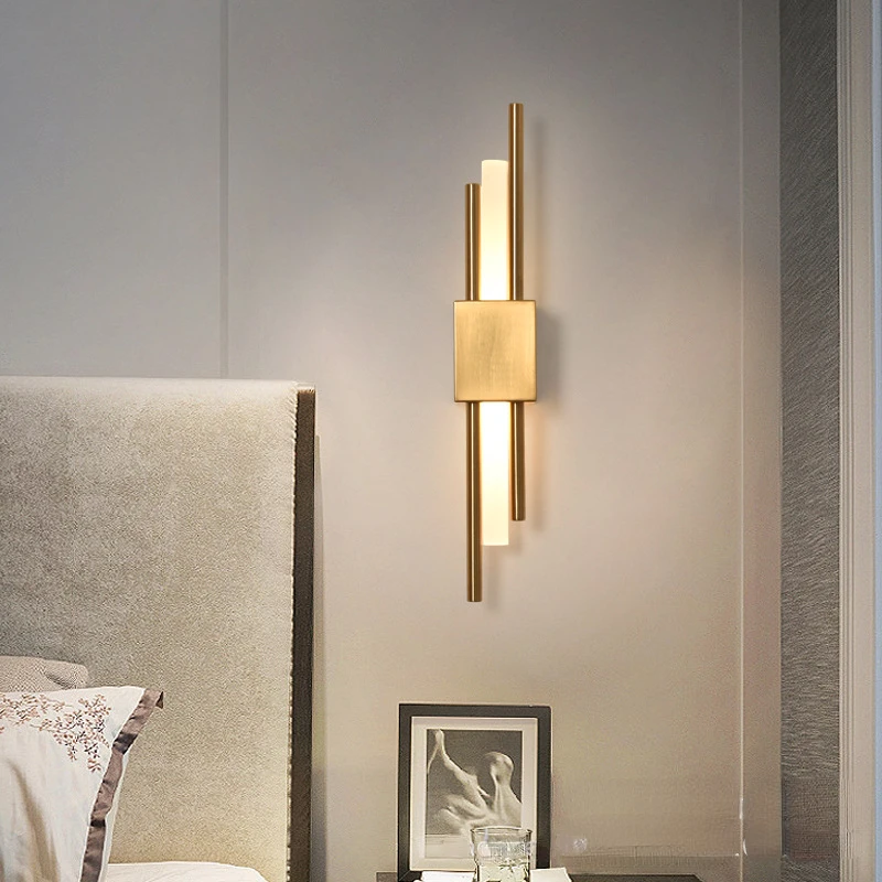 

Cross border minimalist long strip wall lamp Living room TV background wall lamp Corridor lamp Bedroom bedside wall lamp