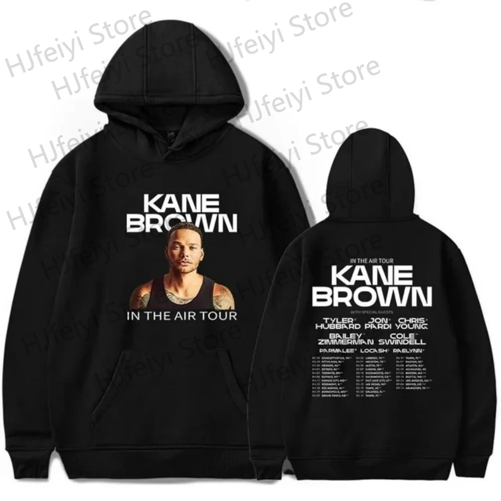 thumbnail image 1 of Sudadera unisex de manga larga con estampado de Kane Brown In The Air Tour para hombre y mujer, estilo urbano, para invierno, 1 of 5