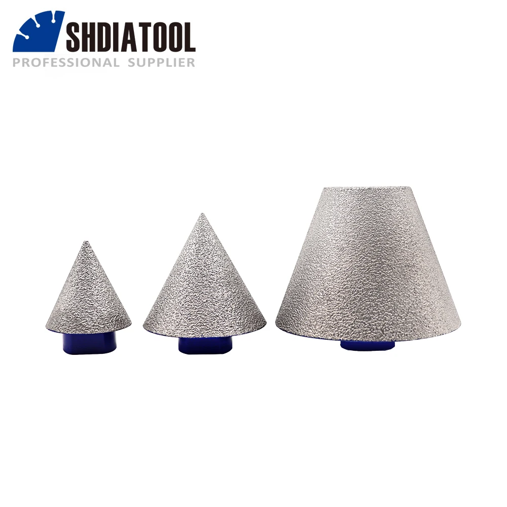 SHDIATOOL 1pc 35/50/75mm M14 Diamond Chamfer Bits Enlarge Shape Bevel Polish Holes Milling Tile Porcelain Ceramics Stone