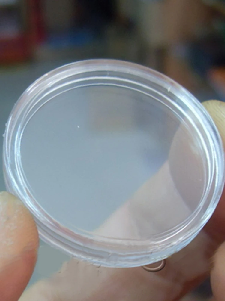 투명 플라스틱 동전 홀더 동전 수집 상자 케이스, 동전 보관 캡슐 보호 상자 컨테이너 25-50mm, 10 개/묶음